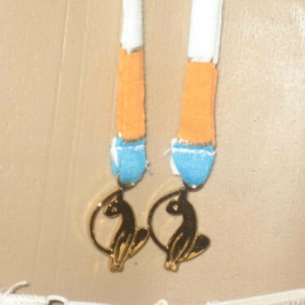 NEW Baby Phat Y2K Rainbow stripe Rhinestone Cat Keyhole Halter L / XL - Picture 3 of 15